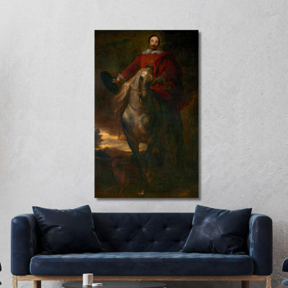 Ritratto Equestre Anthony van Dyck avd24 quadro stampato su tela
