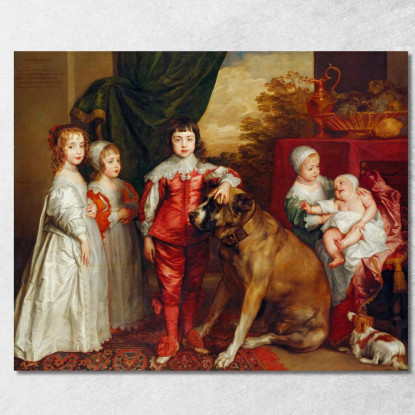 Cinque Figli Maggiori Di Carlo I Anthony van Dyck avd27 quadro stampato su tela