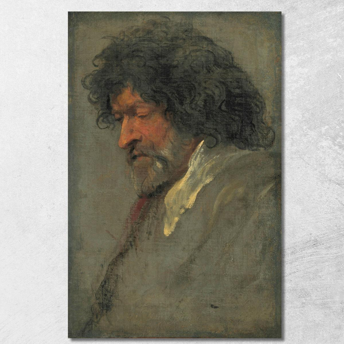 Studio Capo Di Un Uomo Anthony van Dyck avd34 quadro stampato su tela