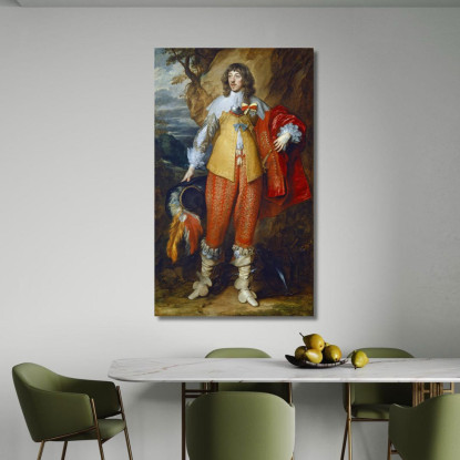 Enrico Ii Di Lorena Anthony van Dyck avd36 quadro stampato su tela