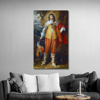 Enrico Ii Di Lorena Anthony van Dyck avd36 quadro stampato su tela