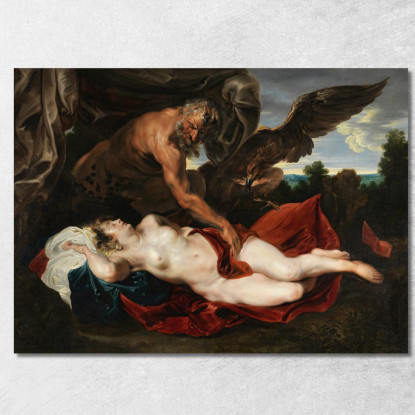Giove E Antiope Anthony van Dyck avd40 quadro stampato su tela