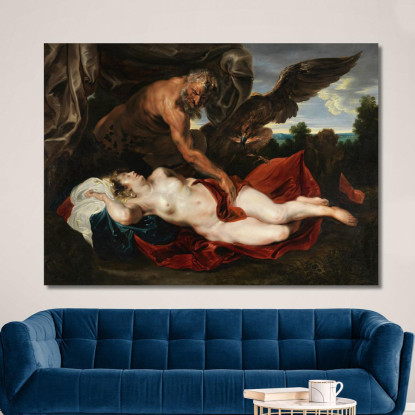 Giove E Antiope Anthony van Dyck avd40 quadro stampato su tela