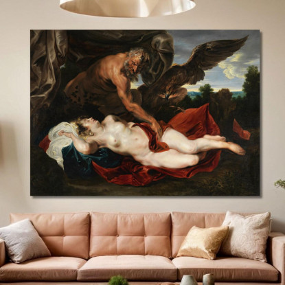 Giove E Antiope Anthony van Dyck avd40 quadro stampato su tela