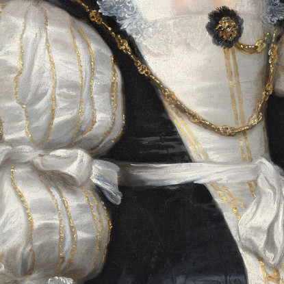 Signora Con Ventaglio Anthony van Dyck avd45 quadro stampato su tela
