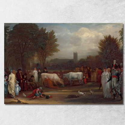 Lattaie A St. James'S Park Abbazia Di Westminster Beyond Anthony van Dyck avd54 quadro stampato su tela