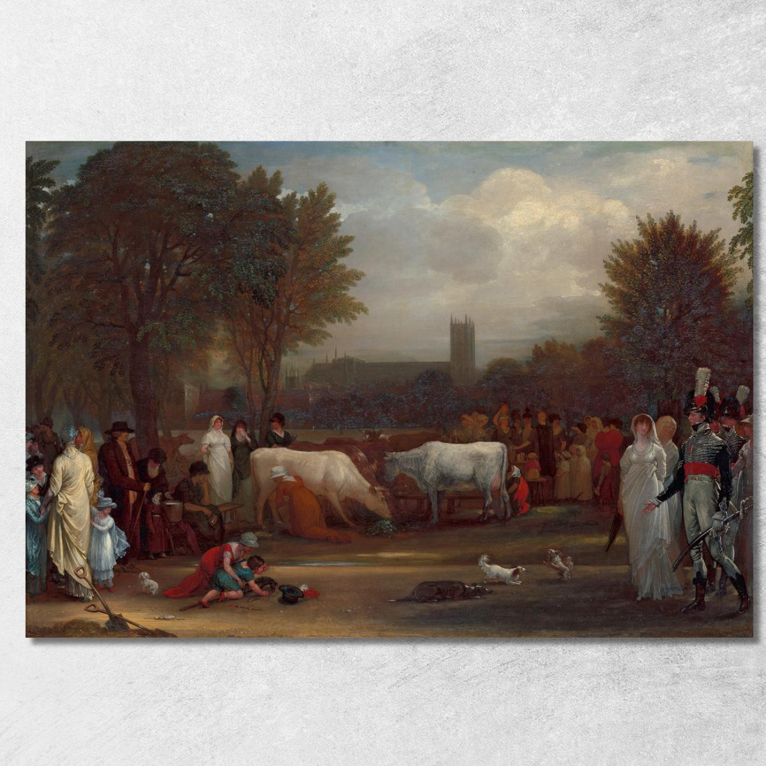 Lattaie A St. James'S Park Abbazia Di Westminster Beyond Anthony van Dyck avd54 quadro stampato su tela