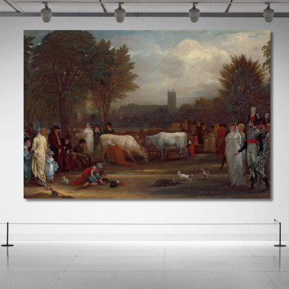 Lattaie A St. James'S Park Abbazia Di Westminster Beyond Anthony van Dyck avd54 quadro stampato su tela