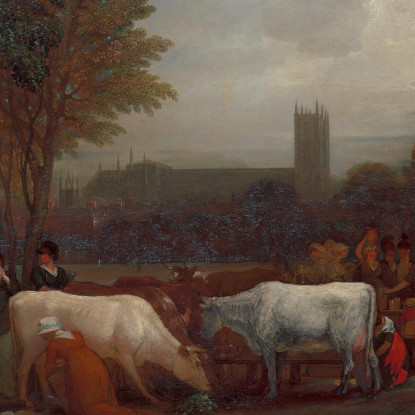 Lattaie A St. James'S Park Abbazia Di Westminster Beyond Anthony van Dyck avd54 quadro stampato su tela