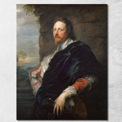 Nicolas Lanier Anthony van Dyck avd56 quadro stampato su tela