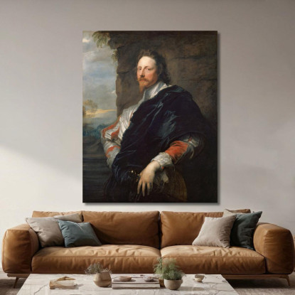 Nicolas Lanier Anthony van Dyck avd56 quadro stampato su tela