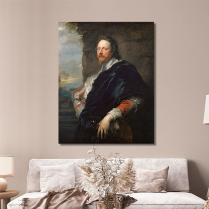 Nicolas Lanier Anthony van Dyck avd56 quadro stampato su tela