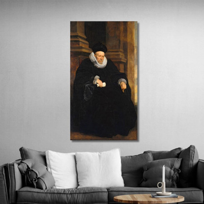 Ritratto Di Gentiluomo Genovese Anthony van Dyck avd63 quadro stampato su tela