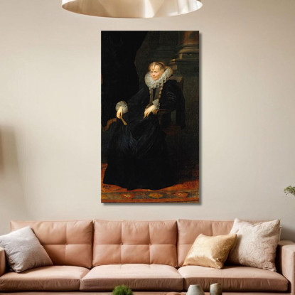 Ritratto Di Dama Genovese Anthony van Dyck avd64 quadro stampato su tela