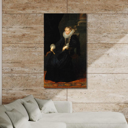 Ritratto Di Dama Genovese Anthony van Dyck avd64 quadro stampato su tela