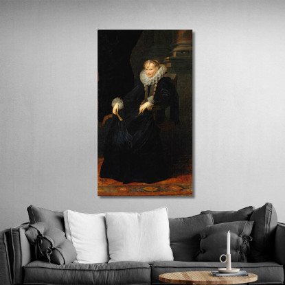 Ritratto Di Dama Genovese Anthony van Dyck avd64 quadro stampato su tela