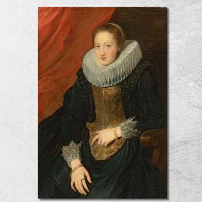 Ritratto Di Una Signora Anthony van Dyck avd66 quadro stampato su tela