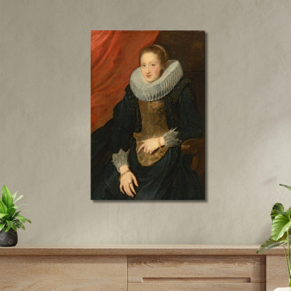 Ritratto Di Una Signora Anthony van Dyck avd66 quadro stampato su tela