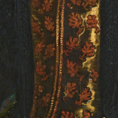 Ritratto Di Una Nobildonna Con Un Pappagallo Anthony van Dyck avd70 quadro stampato su tela