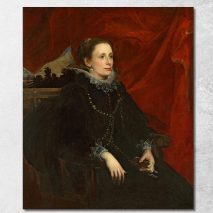 Ritratto Di Una Donna Chiamata La Marchesa Durazzo Anthony van Dyck avd71 quadro stampato su tela