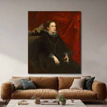 Ritratto Di Una Donna Chiamata La Marchesa Durazzo Anthony van Dyck avd71 quadro stampato su tela