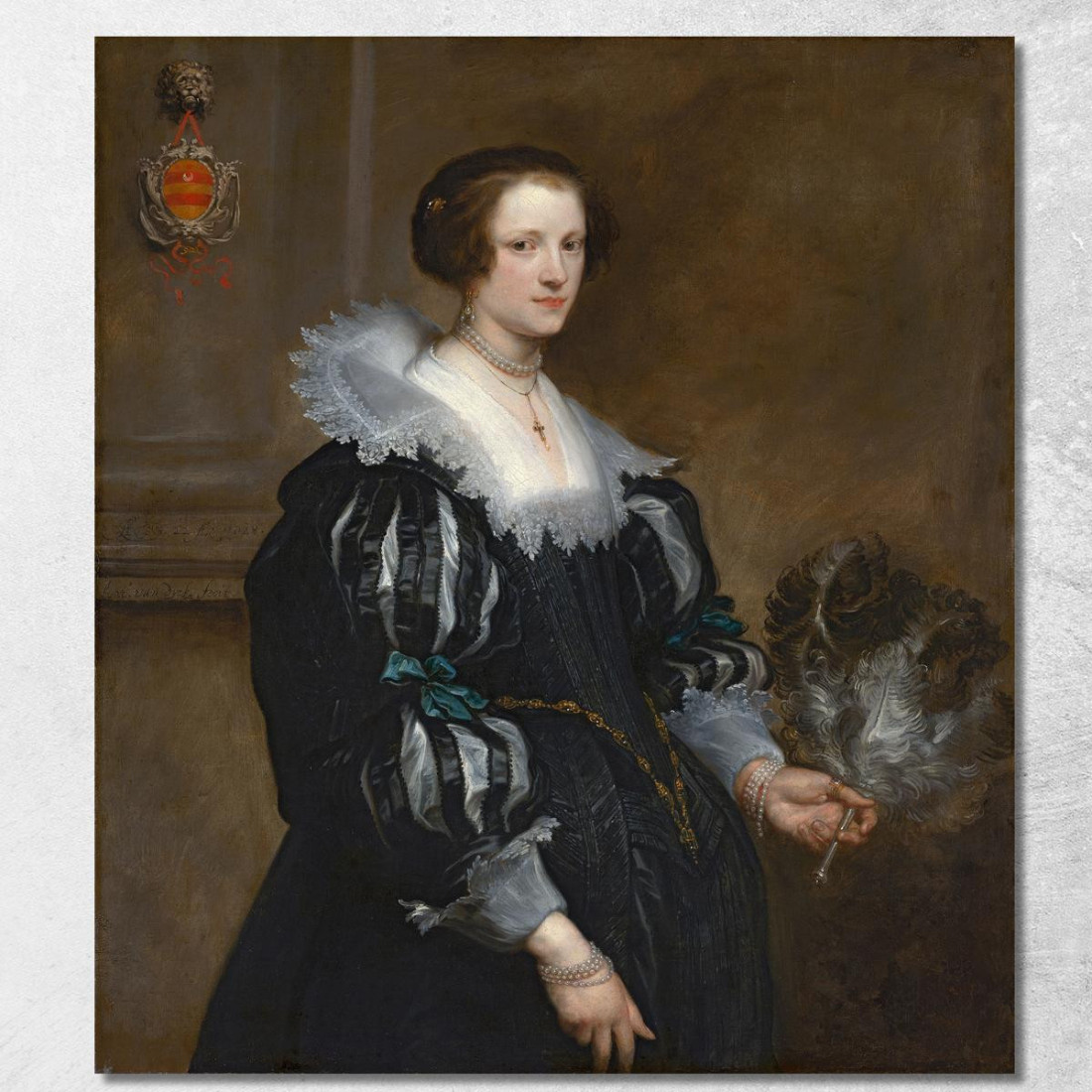 Ritratto Di Anna Wake Anthony van Dyck avd73 quadro stampato su tela