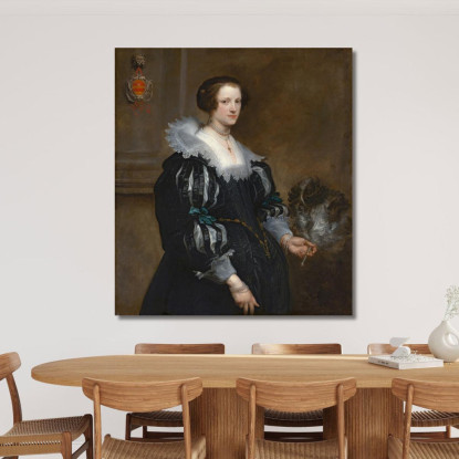 Ritratto Di Anna Wake Anthony van Dyck avd73 quadro stampato su tela
