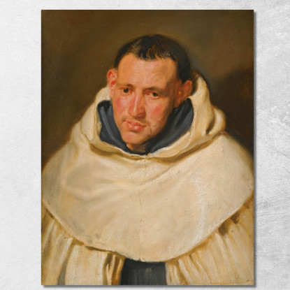 Ritratto Di Un Monaco Carmelitano Testa E Spalle Anthony van Dyck avd74 quadro stampato su tela