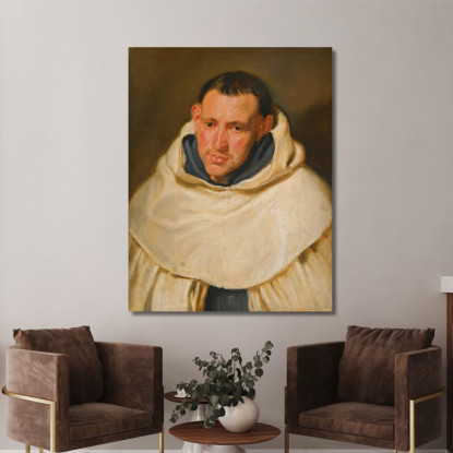 Ritratto Di Un Monaco Carmelitano Testa E Spalle Anthony van Dyck avd74 quadro stampato su tela