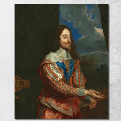 Ritratto Di Carlo I Anthony van Dyck avd75 quadro stampato su tela