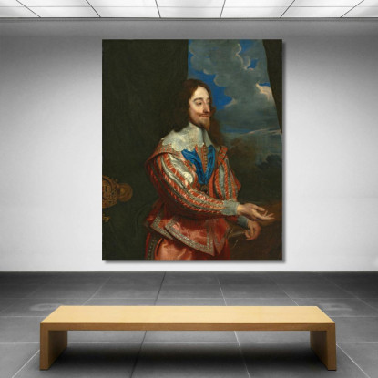 Ritratto Di Carlo I Anthony van Dyck avd75 quadro stampato su tela