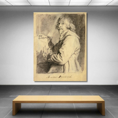 Ritratto Di Hendrick Van Steenwyck Il Giovane Anthony van Dyck avd78 quadro stampato su tela