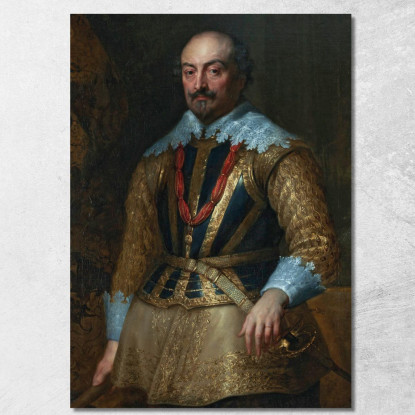 Ritratto Di Giovanni Viii Conte Di Nassau-Siegen Anthony van Dyck avd81 quadro stampato su tela