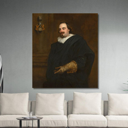 Ritratto Di Peeter Stevens Anthony van Dyck avd82 quadro stampato su tela