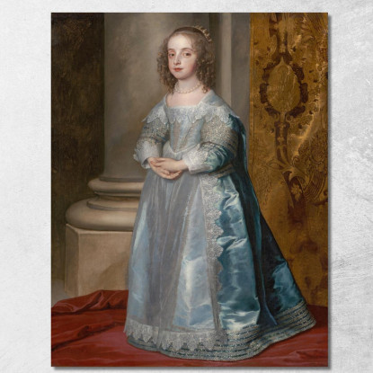 La Principessa Maria Figlia Di Carlo I Anthony van Dyck avd91 quadro stampato su tela