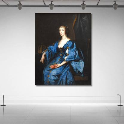 La Regina Enrichetta Maria D'Inghilterra Anthony van Dyck avd92 quadro stampato su tela