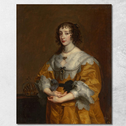 Regina Enrichetta Maria Anthony van Dyck avd94 quadro stampato su tela