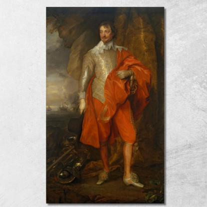 Robert Rich Secondo Conte Di Warwick Anthony van Dyck avd96 quadro stampato su tela