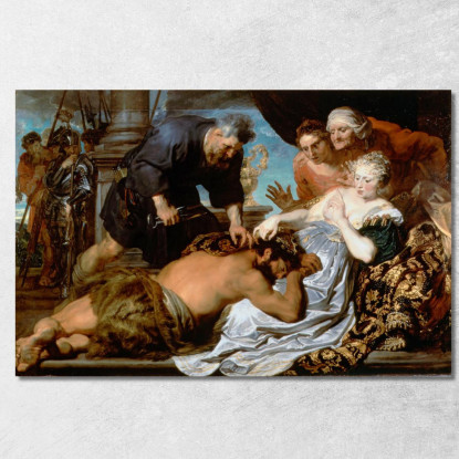 Sansone E Dalila Anthony van Dyck avd102 quadro stampato su tela
