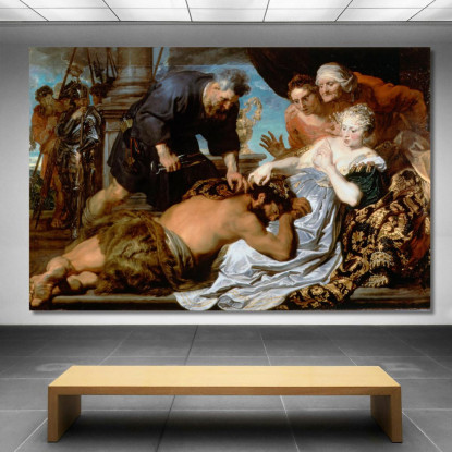 Sansone E Dalila Anthony van Dyck avd102 quadro stampato su tela