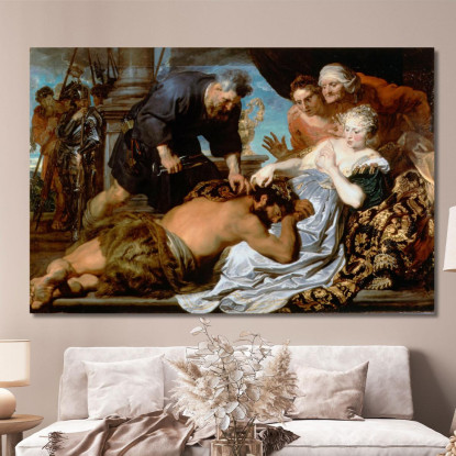 Sansone E Dalila Anthony van Dyck avd102 quadro stampato su tela