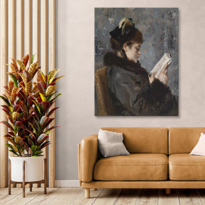 Ritratto Di Una Giovane Donna Alfred Stevens stal73 quadro stampato su tela