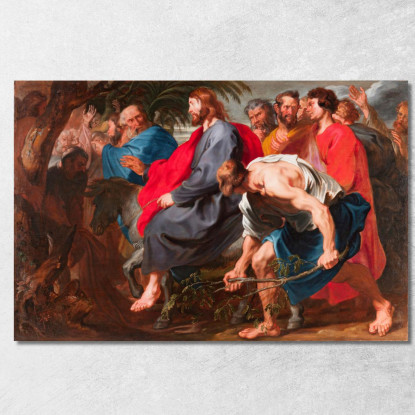 L'Ingresso Di Cristo In Gerusalemme Anthony van Dyck avd114 quadro stampato su tela