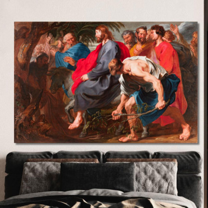 L'Ingresso Di Cristo In Gerusalemme Anthony van Dyck avd114 quadro stampato su tela