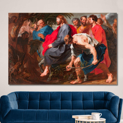 L'Ingresso Di Cristo In Gerusalemme Anthony van Dyck avd114 quadro stampato su tela