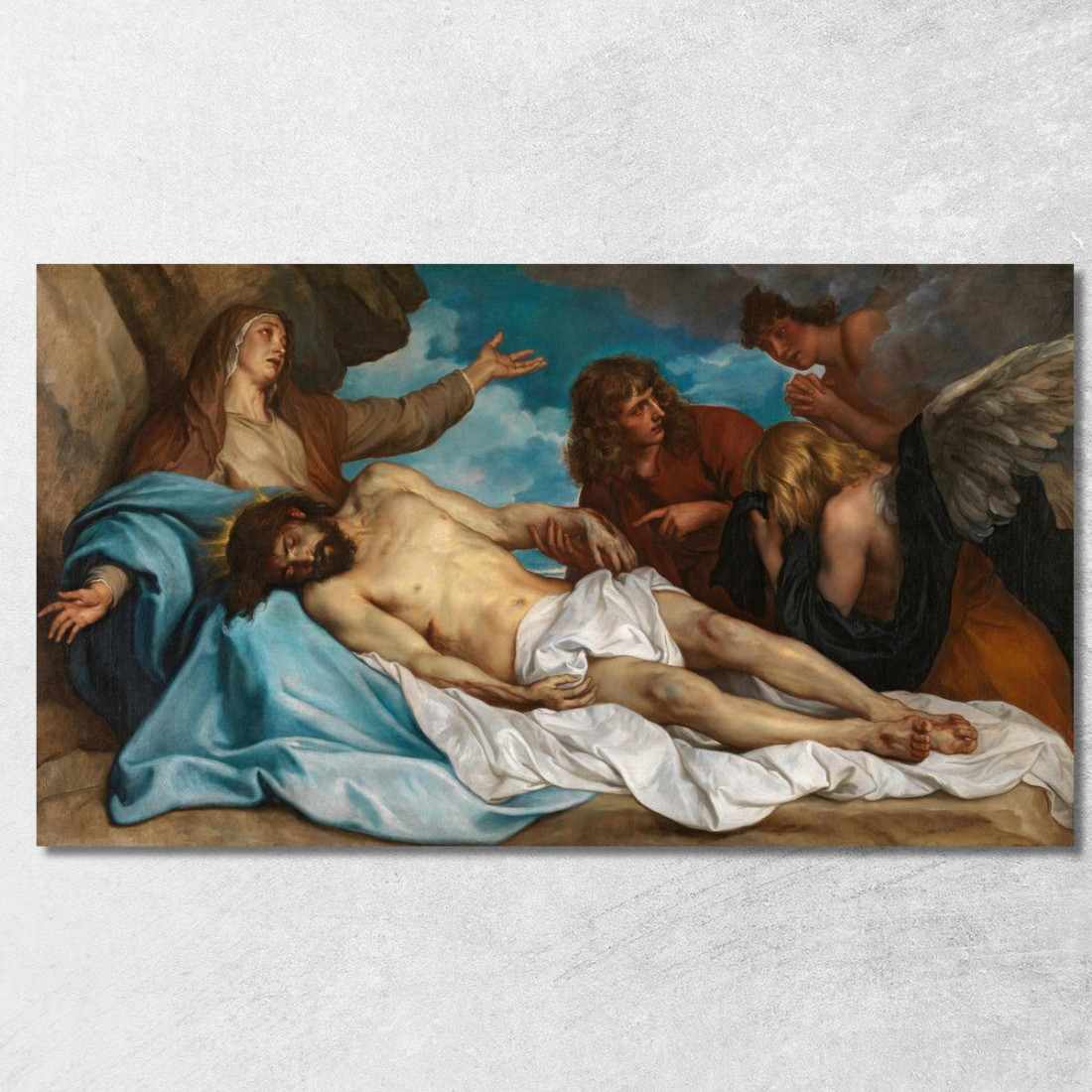 Il Compianto Sul Cristo Morto Anthony van Dyck avd118 quadro stampato su tela