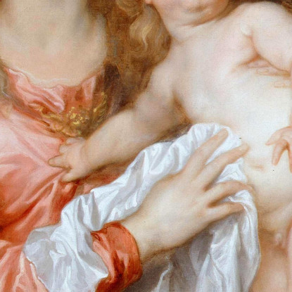 La Madonna Col Bambino Anthony van Dyck avd119 quadro stampato su tela