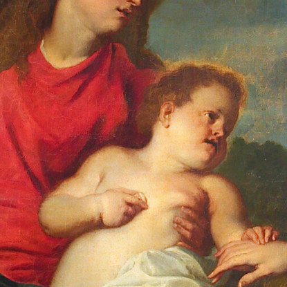 Il Matrimonio Mistico Di Santa Caterina D'Alessandria Anthony van Dyck avd121 quadro stampato su tela