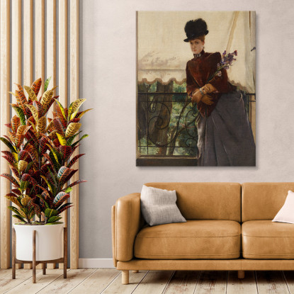 Ritratto Di Mademoiselle Dubois Alfred Stevens stal75 quadro stampato su tela