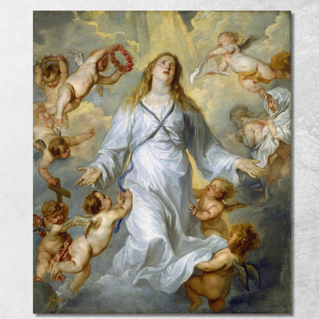 La Vergine Come Intercessore Anthony van Dyck avd128 quadro stampato su tela